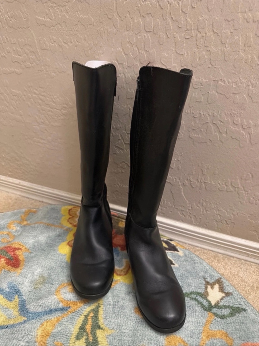 Steve Madden Black Tall Zippered Heeled Boots